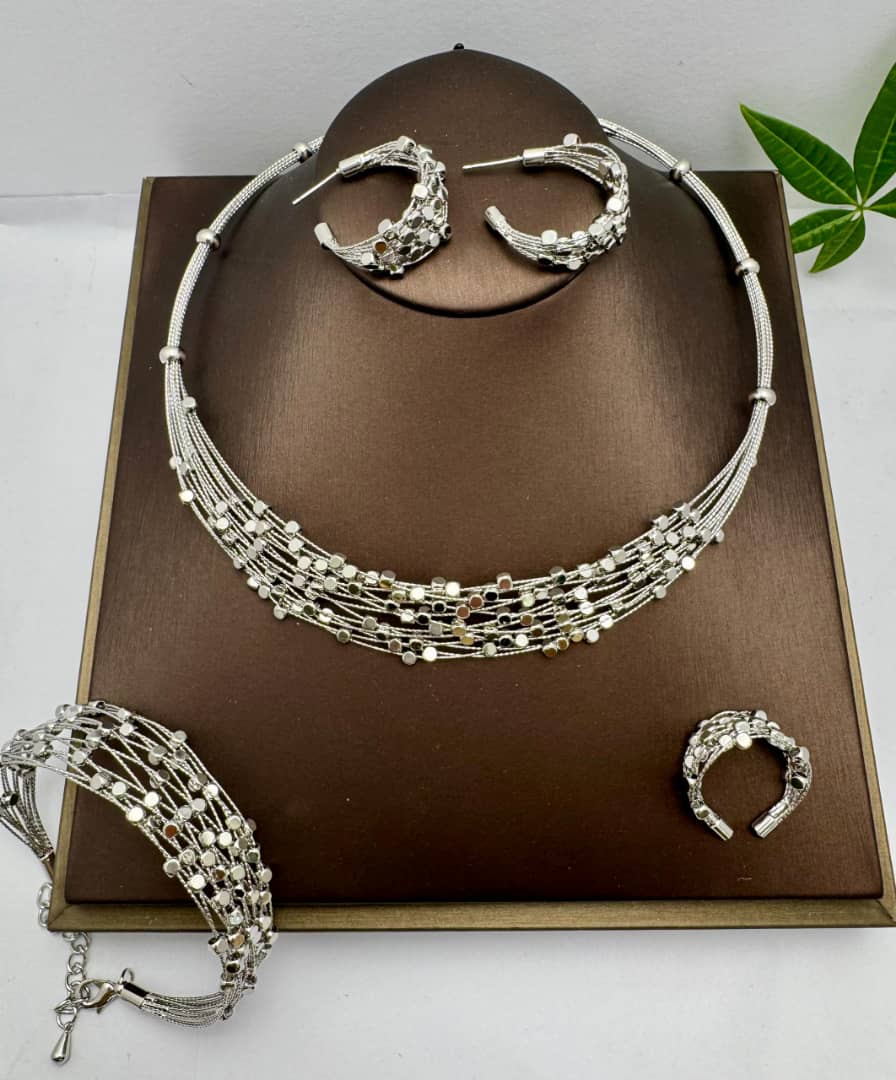 Necklace bracelet and earrings